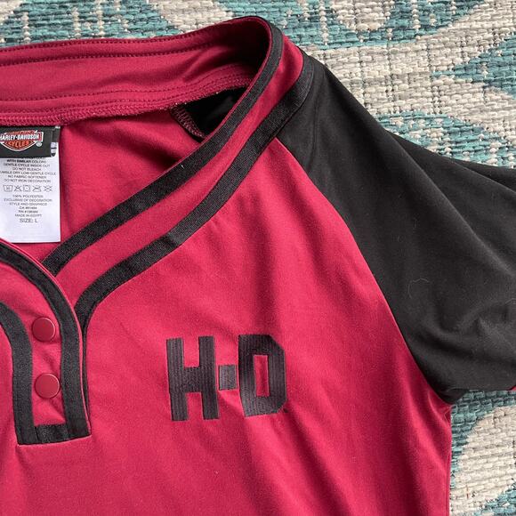 Harley-Davidson Stillwater OK Women's Short Sleeve Baseball Tee T-Shirt - Size L - Picture 5 of 8